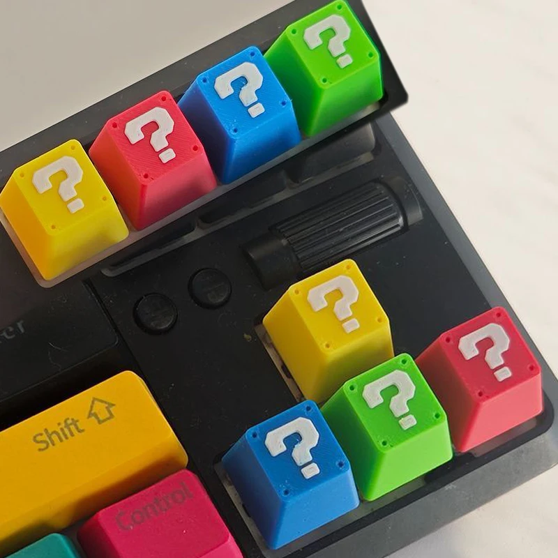 سوبر ماريو بروس علامة استفهام Keycap أنيمي PBT الكرز الشخصي لتقوم بها بنفسك أغطية المفاتيح لملحقات لوحة المفاتيح الميكانيكية ذات المحور المتقاطع هدية