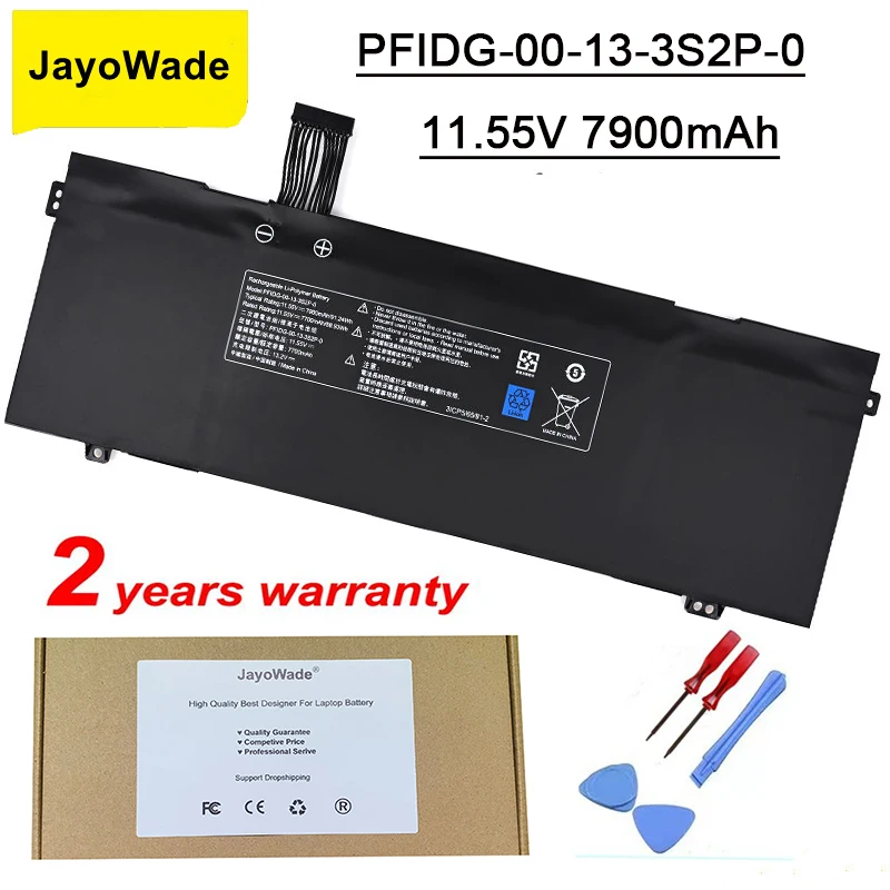 

JayoWade New PFIDG-00-13-3S2P-0 Laptop Battery For MECHREVO Code 01 Air II S1 Plus For Medion Erazer Beast X10 Tongfang GM7MPHP