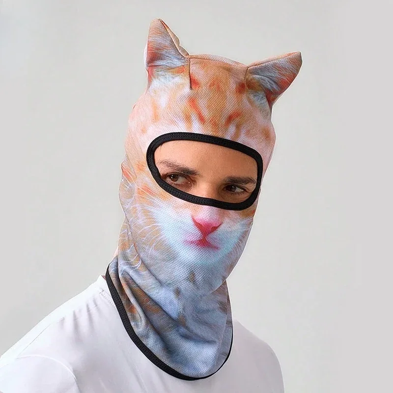 Balaclava mit Tiermuster, atmungsaktiv, schnell trocknend, modische Motorrad-Kopfbedeckung, Outdoor-Sport, Sonnenschutz – Detail 4