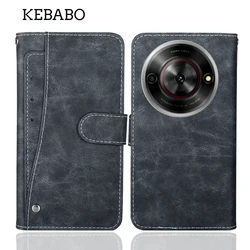 Fashion Leather Wallet For ZTE Blade A75 5G Case 6.6
