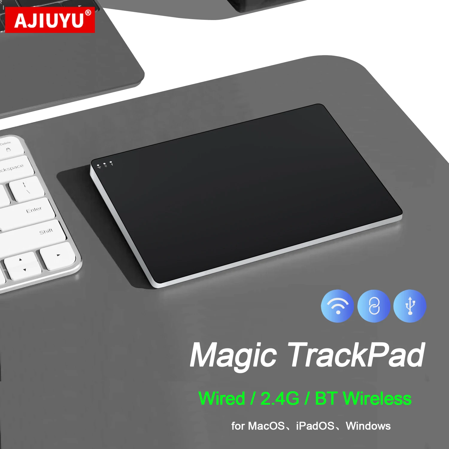 Wireless Compatible TrackPad Touchpad With Multi-Touch Mouse 2.4G USB Wired Trackpad for Windows 10/11/8 Mac OS iPad OS