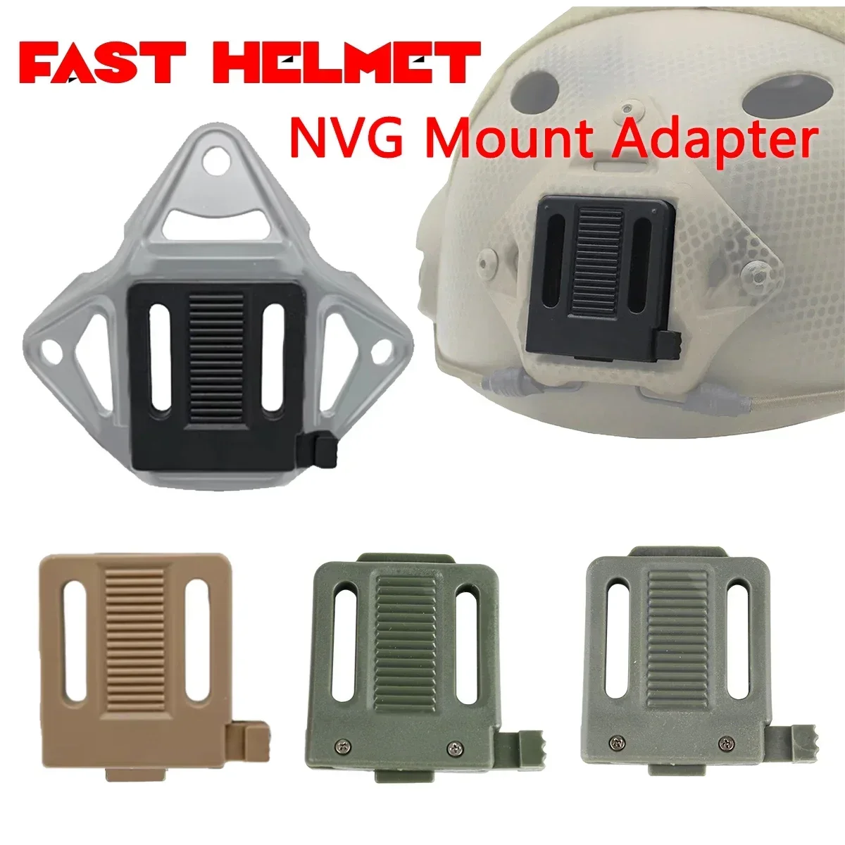 

Tactical Fast Helmet NVG Mount Adapter for Fast Helmets Night Vision Adapte Headlight Wearing Base Airsoft Helmet Accessories