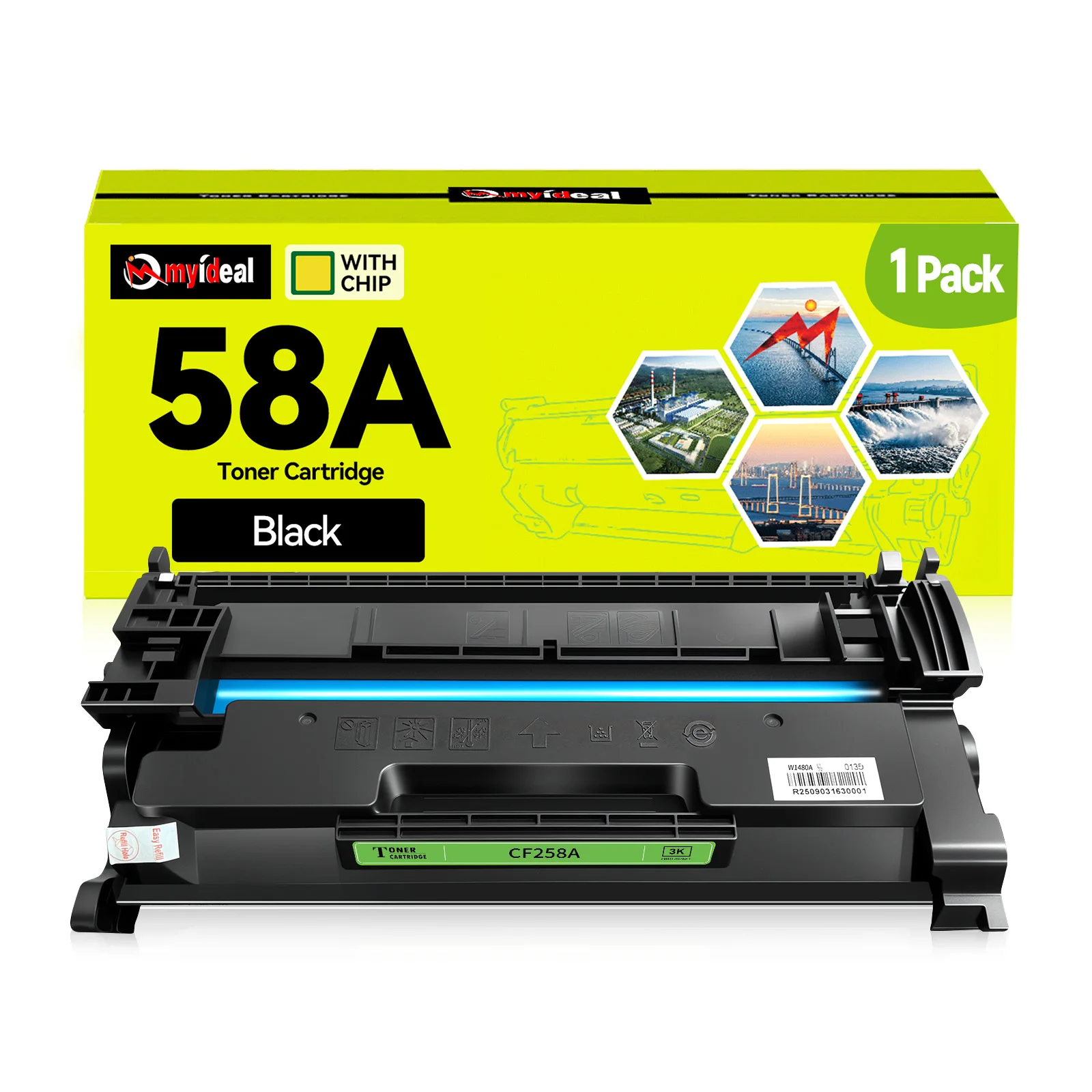 CF258A 58A Toner Cartridge Compatible New for HP LaserJet Pro M404DW M404DN M404N M428FDW MFP M428DW MFP M428FDN 3k