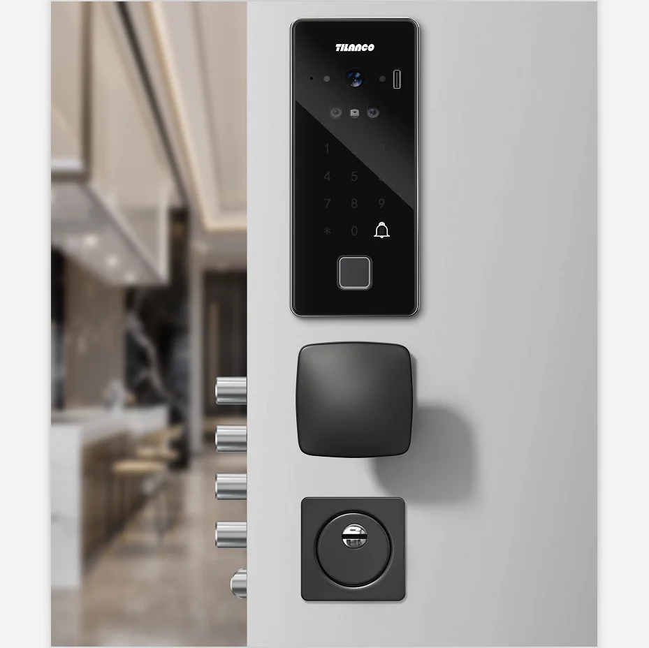 

Euro Style 3D Face Recognition Safe Smart Lock Password Electronic Home Semi-automatic Electronic Deadbolt Lock