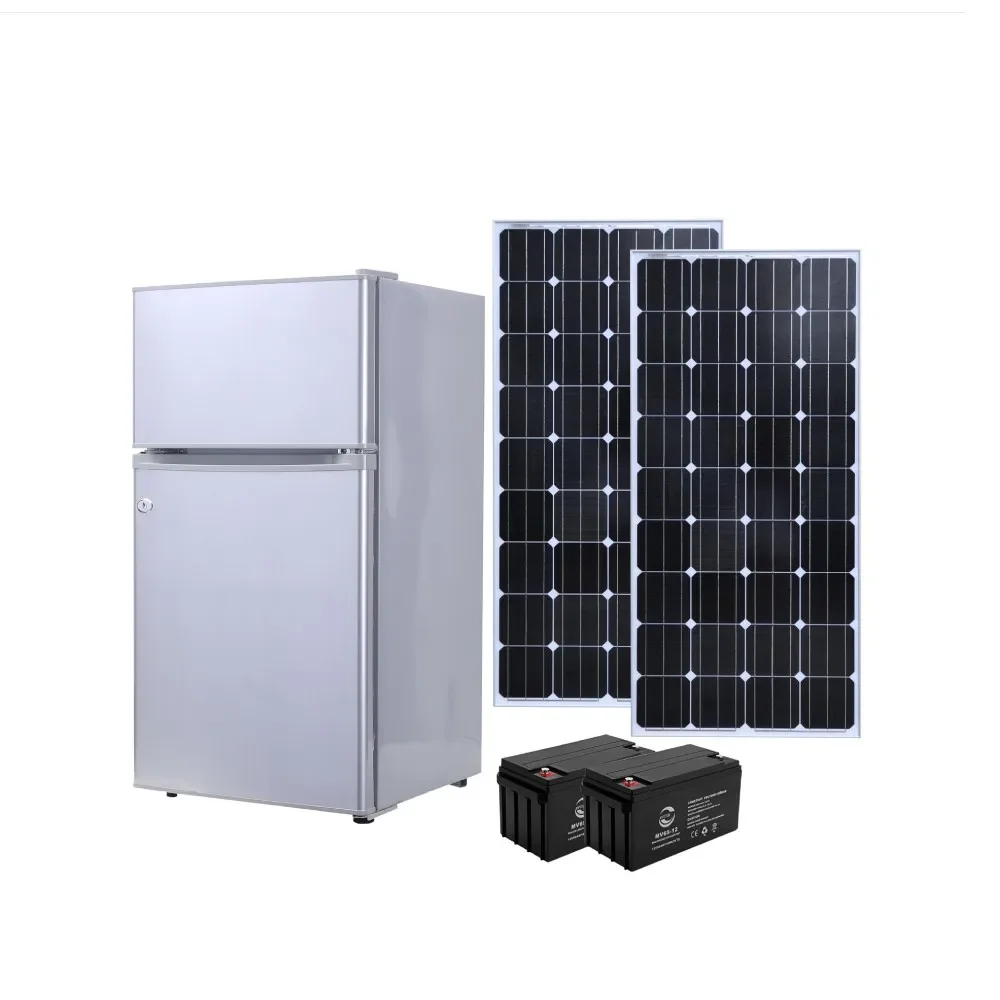 Top Single Double door 12V 24V Solar Panel energy Powered Freezer Refrigerator Fridge 12v dc solar refrigerator