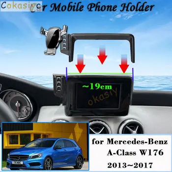 Pro Mercedes-Benz třídy A W176 2013~2017 Držák mobilního telefonu s obrazovkou do auta, GPS držák, větrací otvor, gravitační držák, příslušenství 10 nejlepší prodej držák telefonu w176 - №7