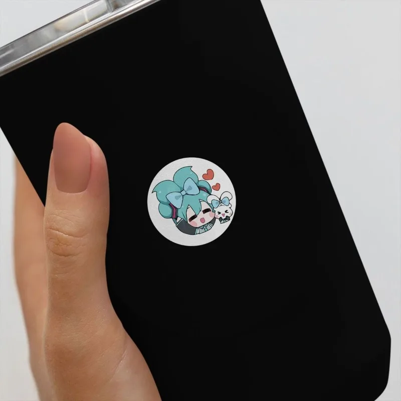 Ins Aesthetic Cute Hatsune Miku Stickers, Cartoon Decorative Sealing Stickers for Journal, Water Bottle, Luggage and Desktop view 5