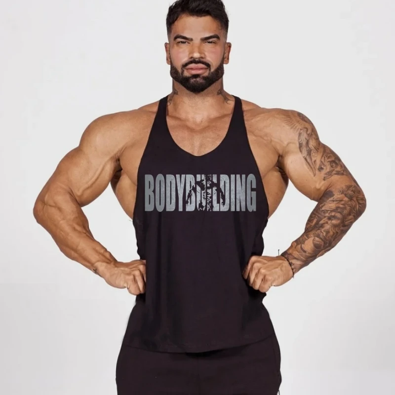 

Men's 2025 New Summer Gym Sleeveless Tank - Breathable Cotton Top for Bodybuilding, Training & Fitness Workouts