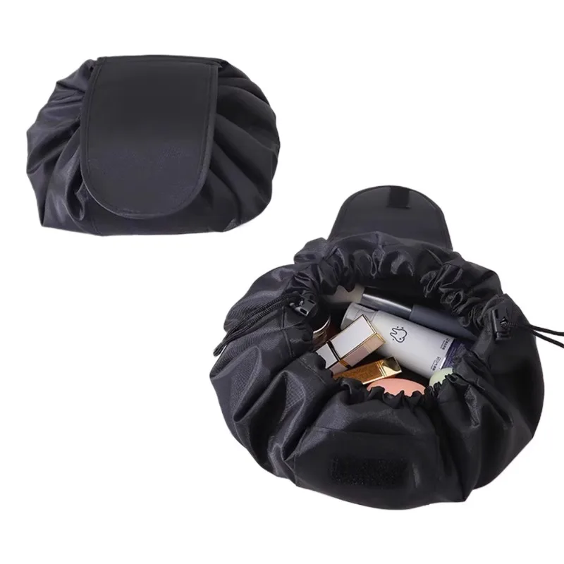 Women's cosmetic bag with drawstring, toiletry bag, female makeup organizer, portable, waterproof, toiletry and beauty case