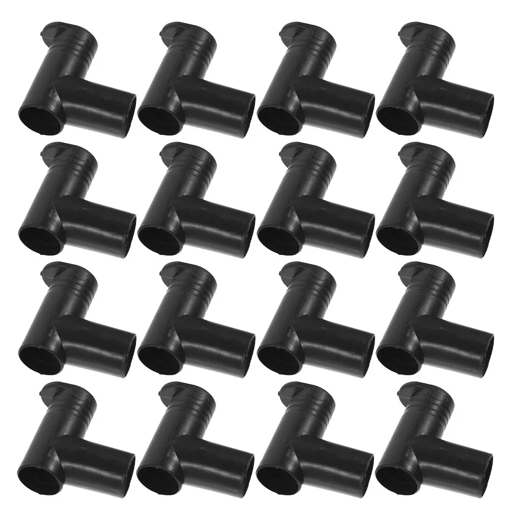 20Pcs Plastic Clothes Drying Rack Joint Right Angle Connector Adjustable for Single Double Rod Standing Shelf