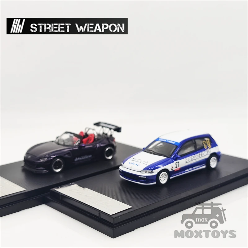 Street Weapon 1:64 KANJOZOKU (osaka jdm)/Mazda MX5 Rocket Bunny Purple Diecast Model Car