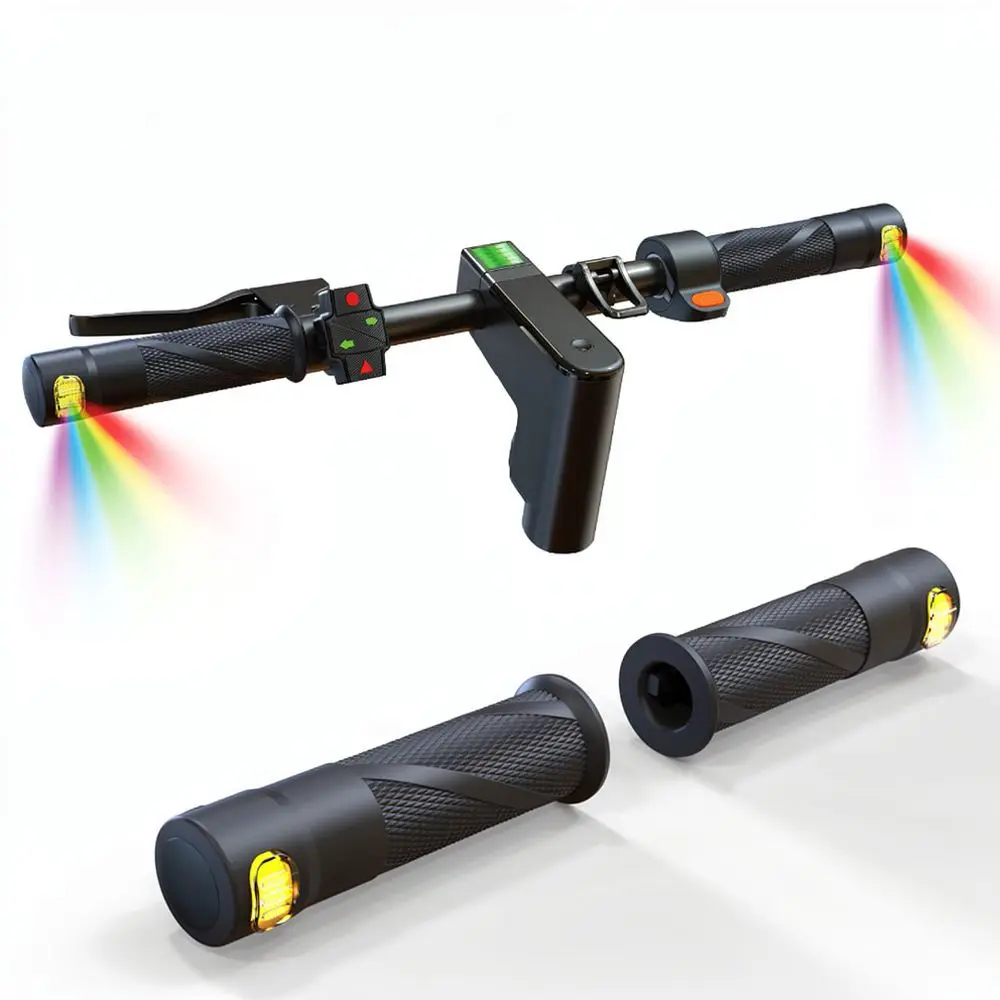 Extended Colorful Handlebar Grips With Turn Signals For Electric Scooter For M365 Pro Max G30 Rubber Cycling Accessories