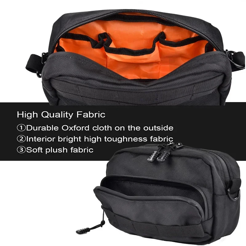 Motorcycle Handlebar Bag Barrel Bags Multifunction Storage Shoulder Bag For Cruiser Softail Sportsters For BMW Dirt Bike E-bike