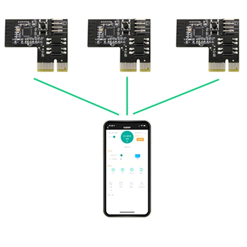 APP Controle Computer Power Reset Schakelaar PCIE Kaart 2.4G Wifi Smart APP Afstandsbediening PCB Voor Android Iphone