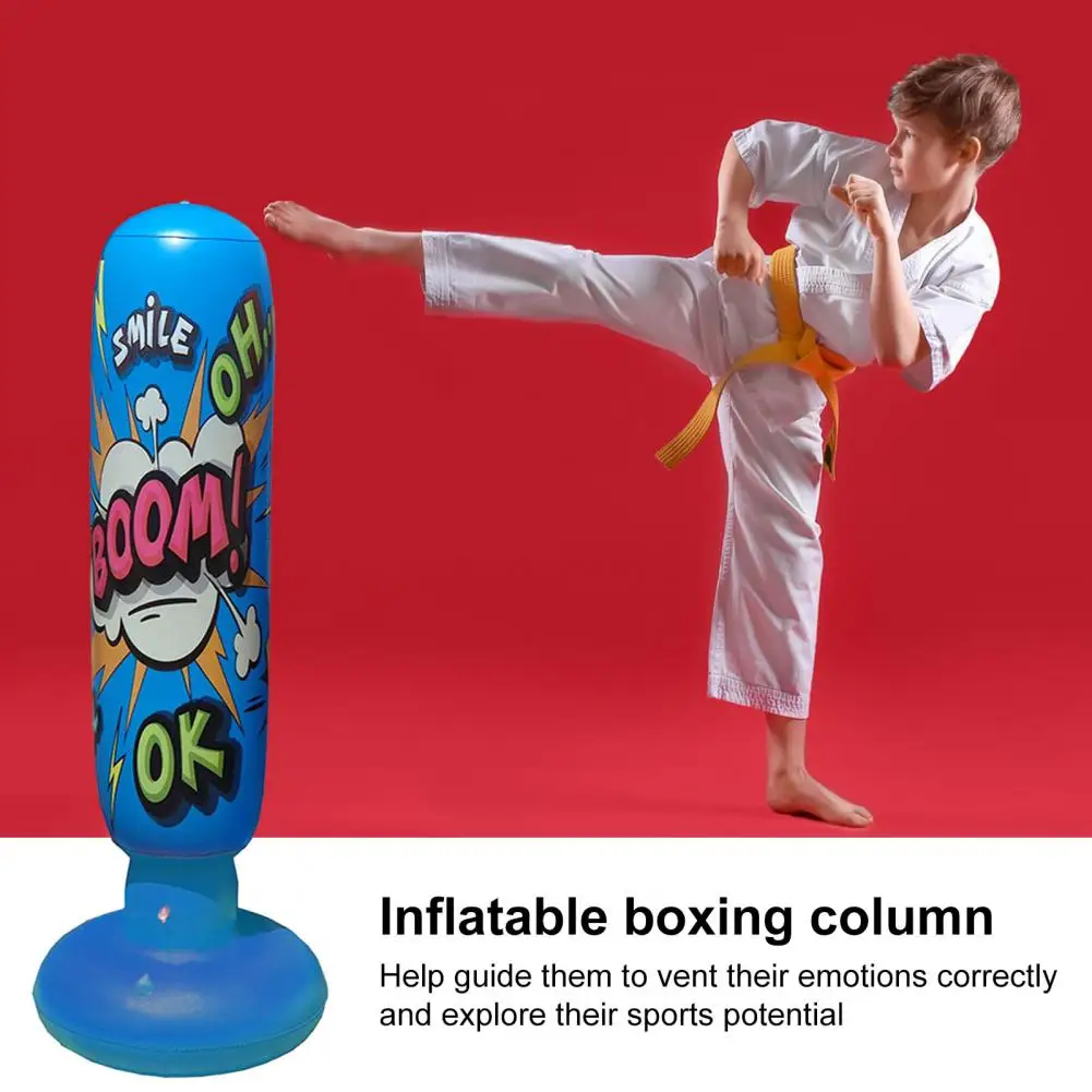 Kids Punching Bag Colorful Kids Punching Bag for Karate Boxing Training Durable Pvc Material Waterproof Design for Children