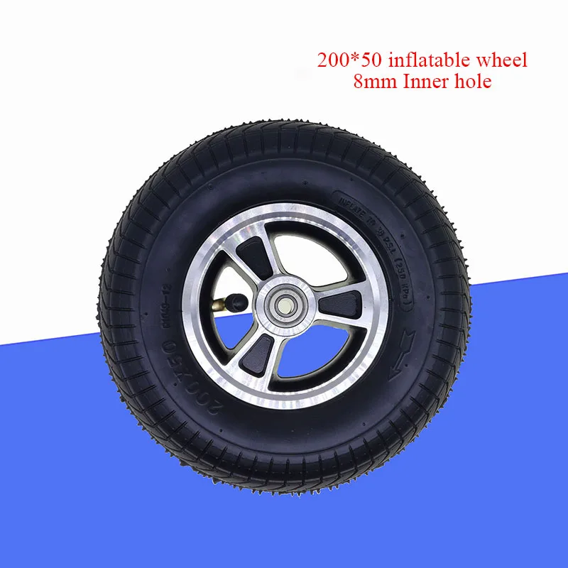 200*50mm Electric Wheelchair Aluminum Alloy Inflatable Front Wheel 8 Inch Rehabilitation Wheel with Bearing