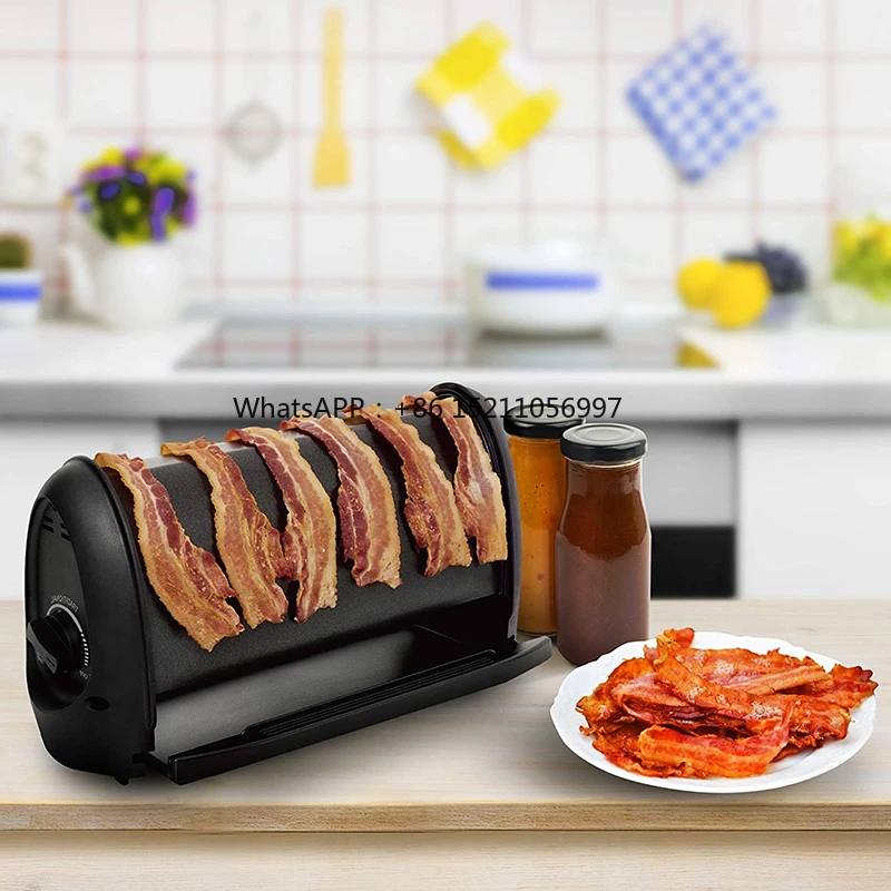 Breakfast Removable Drip tray Bacon Crisp Cooker Toaster Maker Electric Bacon Grill Non-Stick Crispy Bacon Home