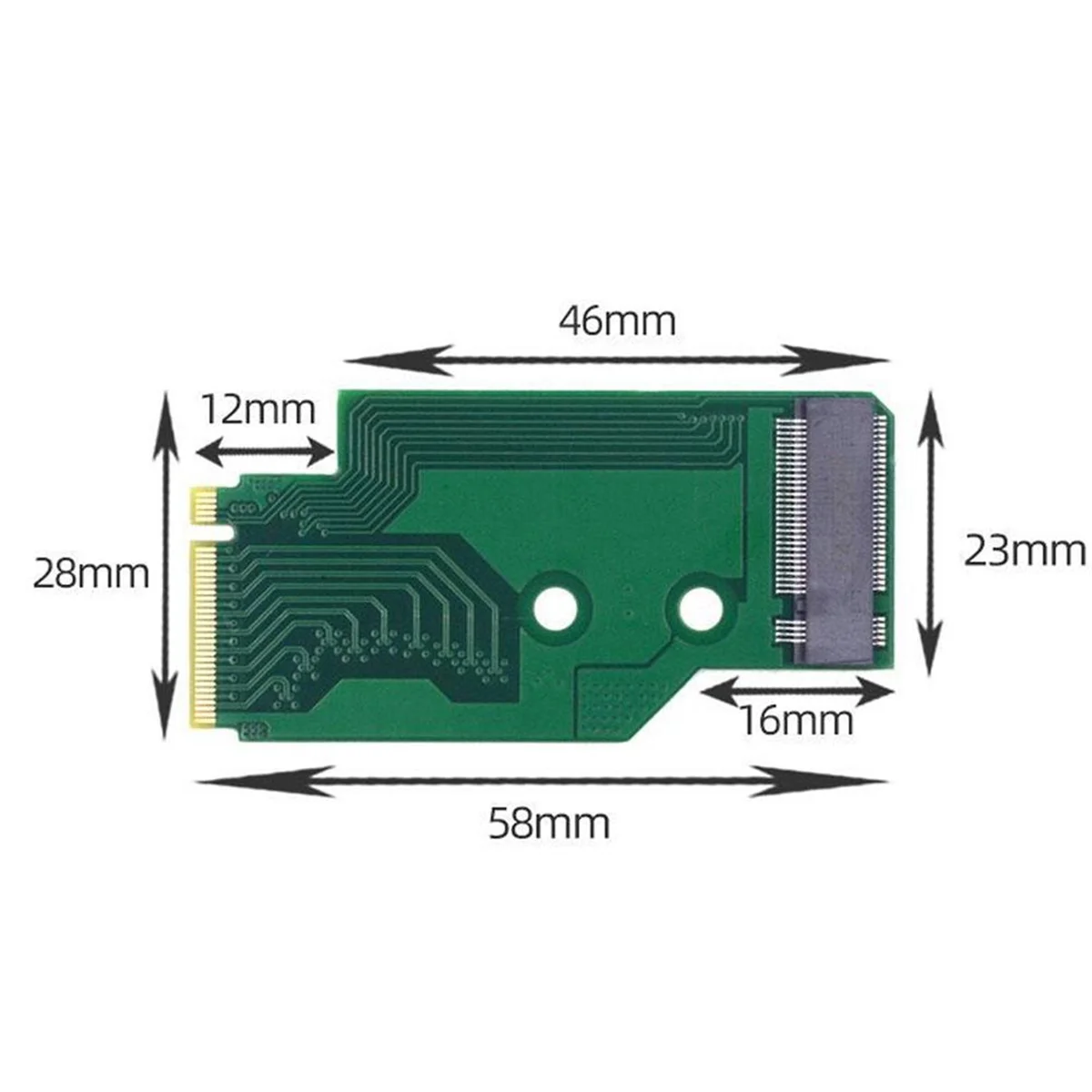 2242 to 2280 SSD Expansion High Capacity Board NVME M-Key NGFF M.2 PCIE 4.0 Gold Finger Adapter for Lenovo Legion Go