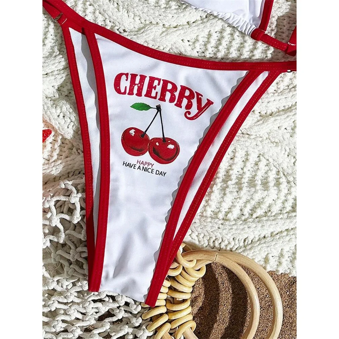 S - XL, 13 Farben, bedrucktes, dreiteiliges Bikini-Set, Bikini mit kurzen Ärmeln, Damen-Badeanzug, Damen-Badebekleidung, Badeanzug, Badebekleidung, Modell V6854G. – Detail 34