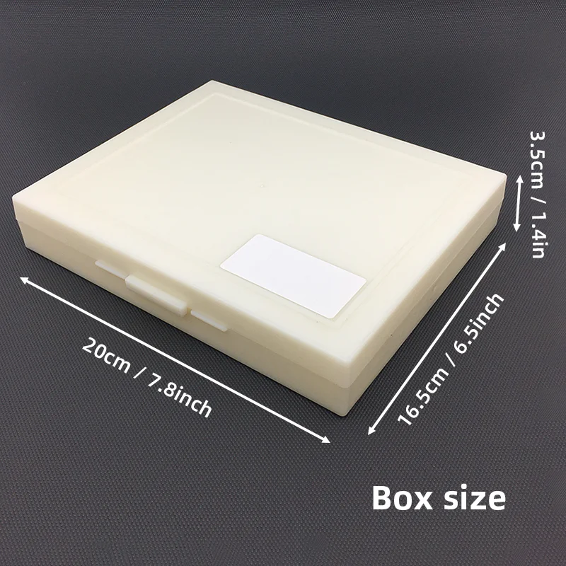 100 Slots Box for Microscope Slides Slot Size 76*1.5mm / 3*0.06inch Can Hold 100 Pieces Slides Science Lab Equipment