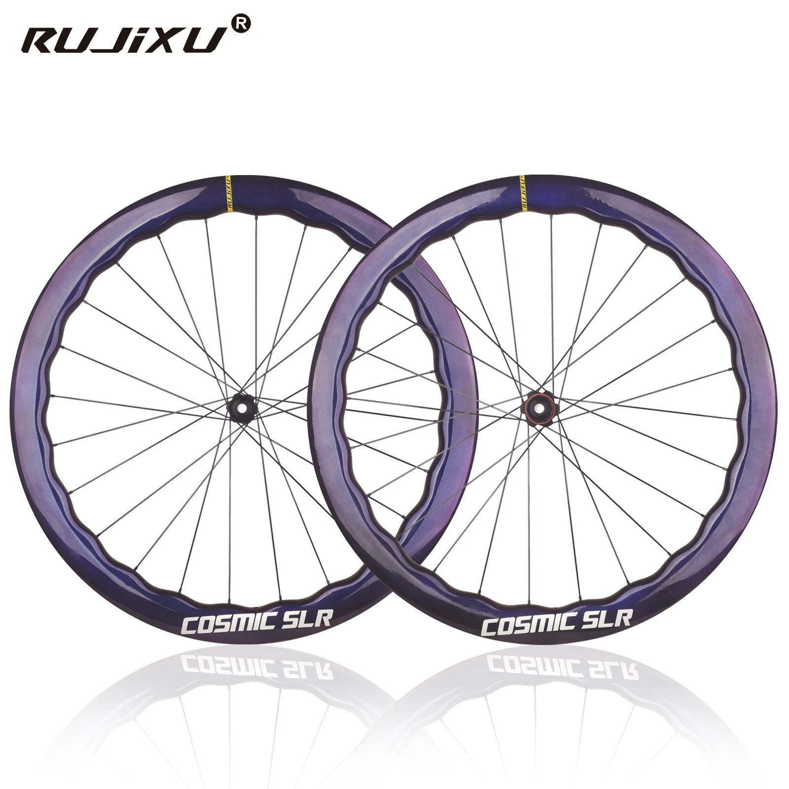700c Wave Ring Carbon Wheelset 28mm Wide 5045 5853mm Deep Center Lock Ratchet 36T Road Bike Wheels Road Racing Wheelset