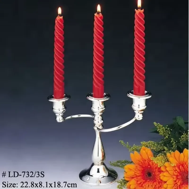 Metal Candlesticks Lanterns Three Cup Holders
