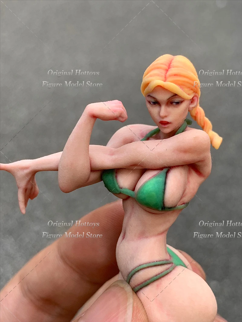 재고 있음 1/16 스케일 여성 군인 만화 스타일 근육질의 아름다움 조각상 풀세트 약 11cm 액션 피규어 모델 컬렉션