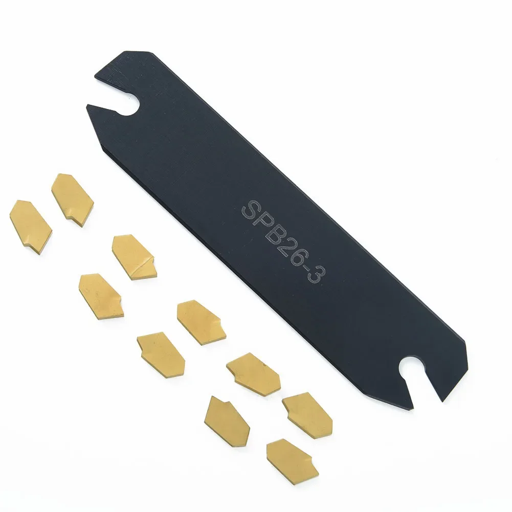 SPB326 Lathe Cut Off Groove Slotting Tool Holder With 10pcs GTN3 SP300 Carbide Inserts For Semi Finishing Steel