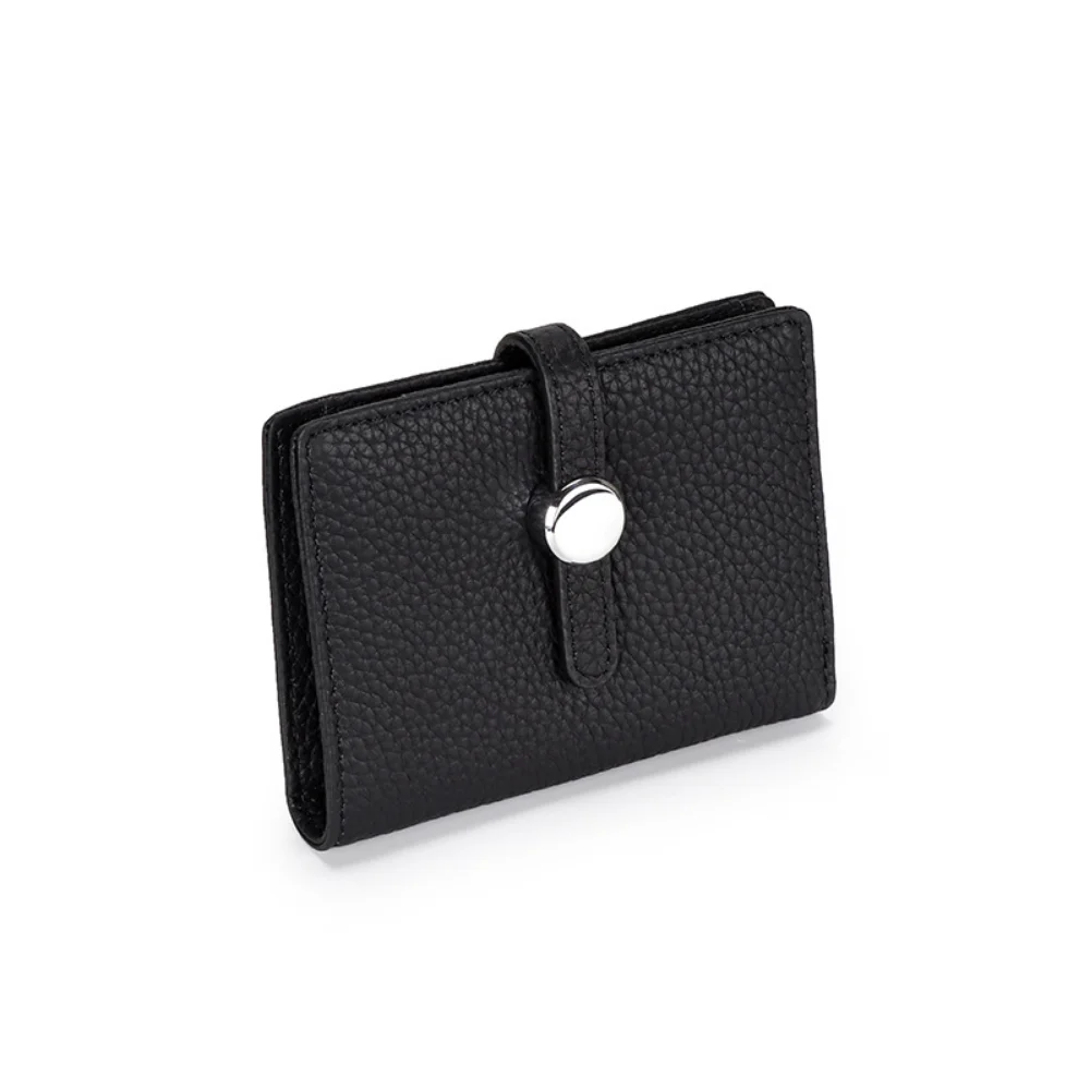 URBAN MASTER – portefeuille court en cuir de vache véritable pour femme, porte-monnaie avec cordon de serrage, porte-cartes