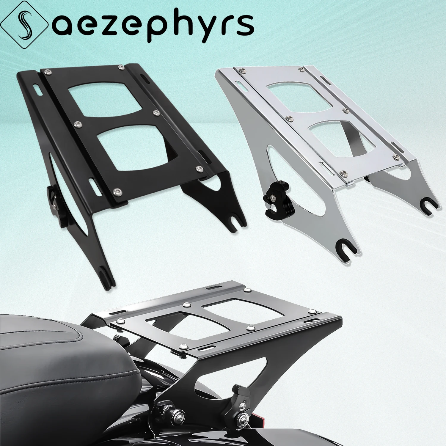 

Съемный багажник для мотоциклов Two Up Tour Pack Mount Luggage Rack Kit для Harley Touring CVO Road King Street Glide Electra Gl