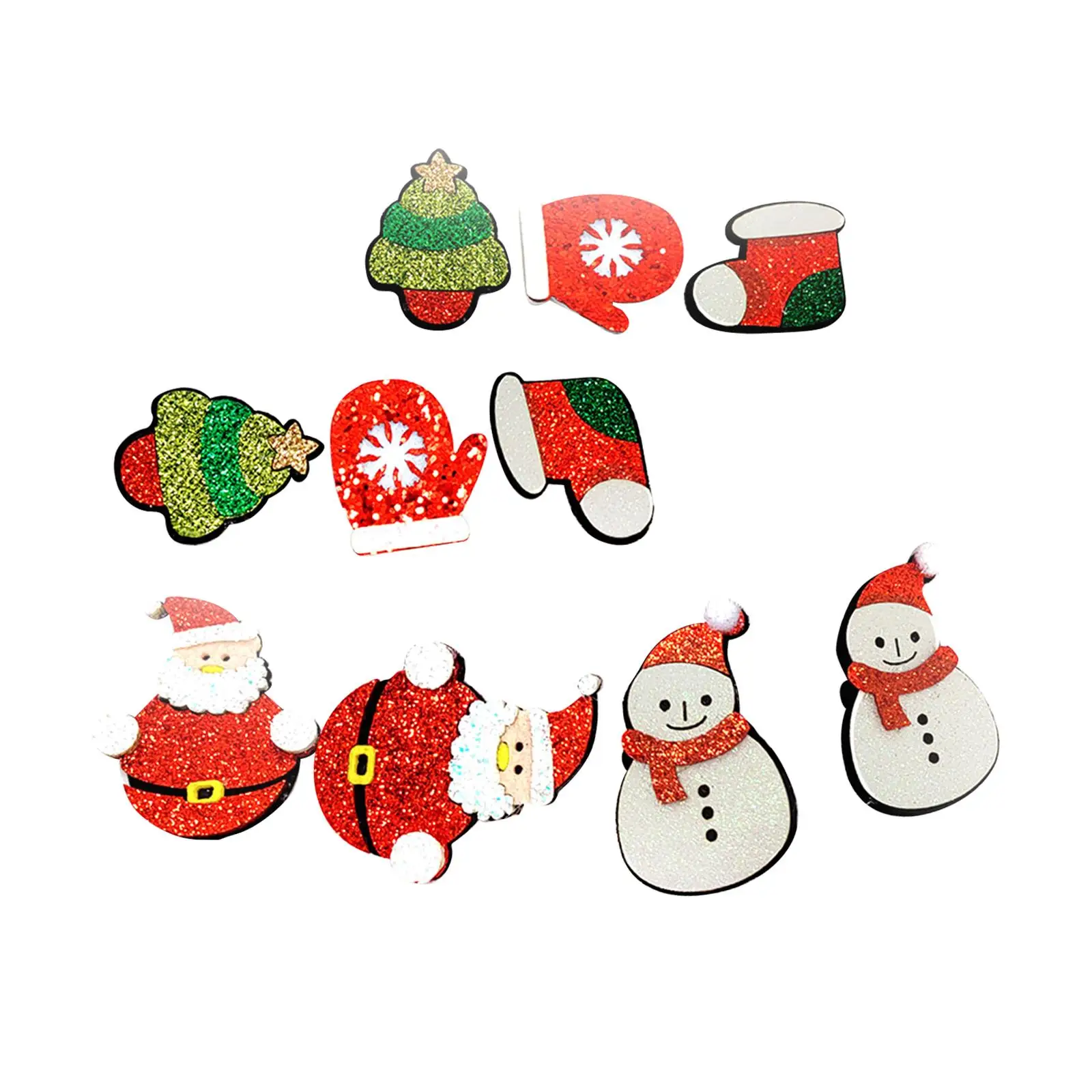 10x Christmas patch Sticker Applique Embroidered Sew Repair Patch for Decoration Sewing Supplies Jackets Dress Bag Shoes