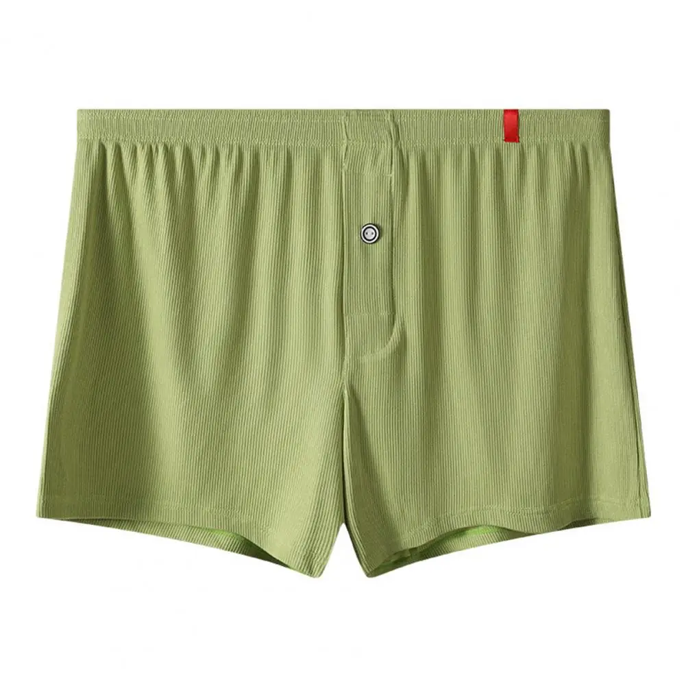Men Underwear Men’s Boxer Soft Breathable Fabric Underwear Elastic Waistband Front Button Closure Shorts Sleepwear Panties