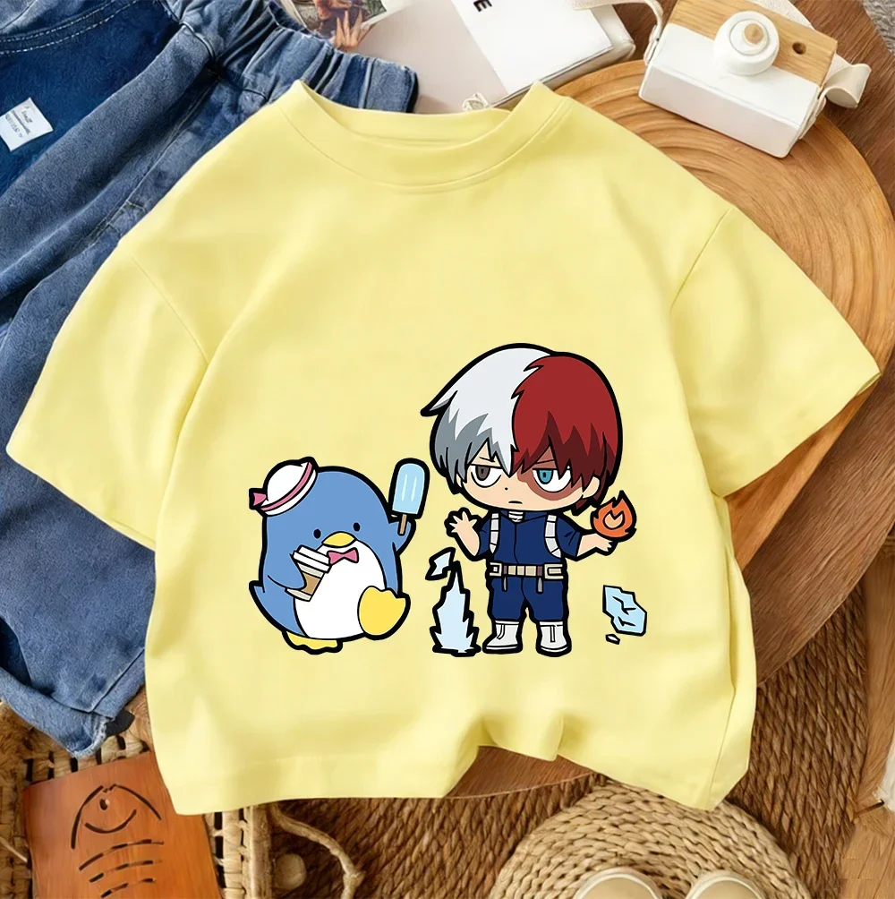 

Summer Casual Crew Neck Tee Trendy Cartoon Pattern Youth Outfit TUXEDOSAM Boys Girls 3 14
