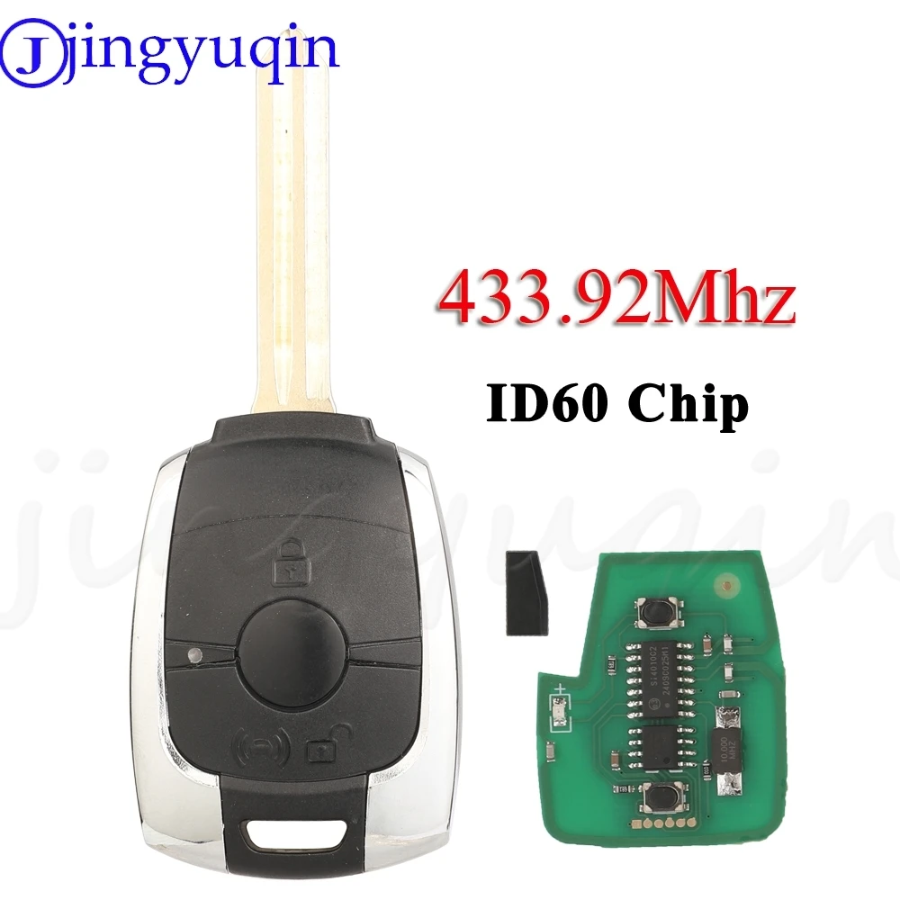 JYQ Flip Remote Car Key 433Mhz 4D60 Chip For Ssangyong Actyon Kyron Rexton Korando Stavic Tivoli Aoto Fob Control