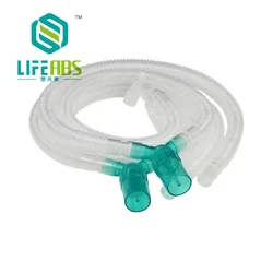 Disposable Anesthesia Breathing Circuit Accessory Tube Disposable Transparent Tube Gel Threaded Pipe Circuits with Water Trap