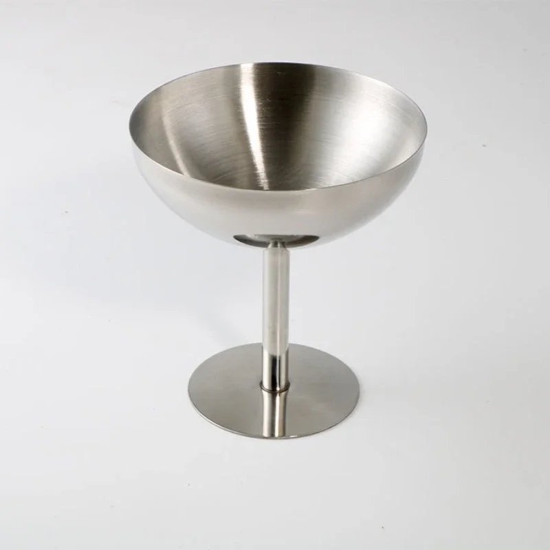 

Чашка для мороженого на высоких ножках из нержавеющей стали, чашка для десертных закусок, чашка для коктейлей и маргарет для ресторана