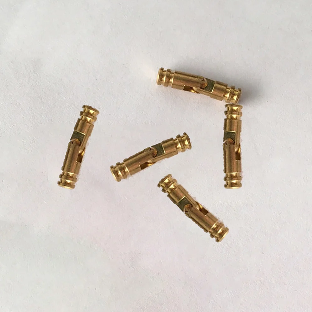 

50Pcs Yellow Brass Spring Hinge Stable Self Closing Cylindrical Hinges for Jewelry Boxes Case Hardware Hinge Cylindrical Hinges