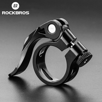 ROCKBROS Bicycle Seat Post Clamp Aluminum Alloy Installation Quick Release Cycling Seat Clamp Convenient Bike Parts Seatpost
