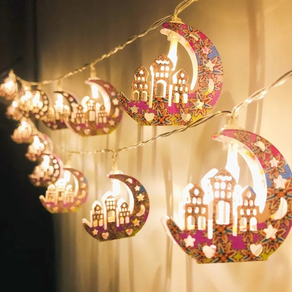 Christmas Deer Snowflake LED String Lights Battery Powered Fairy Decorations Xmas Tree Ornament 2025 New Year Gift Navidad