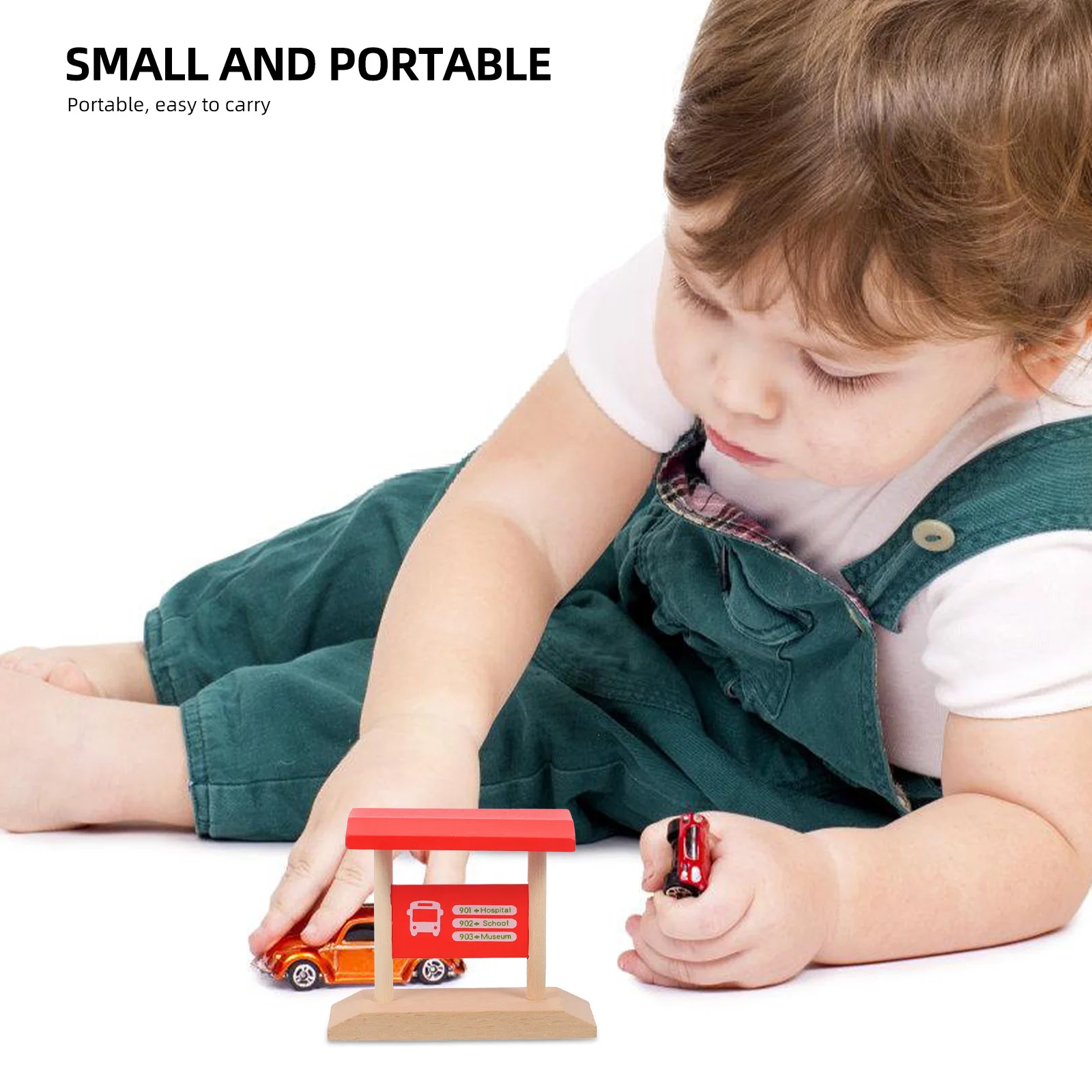 Railway Platform Accessories Decorative Station Toy Children Train Kids Track Wooden Toys Toddlers