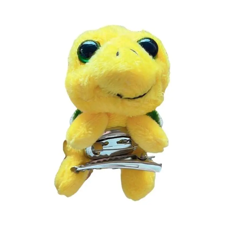 R1WE 3D Schildkröte Plüsch Haarspange/Haarband/Haargummi für Erwachsene Kinder, elegante Brosche Clip Haarband für Frauen