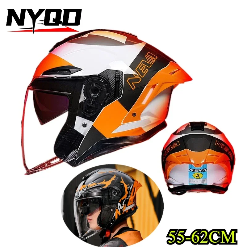 

Motorcycle Men and Women Three-quarters Motorcycle Half Helmet All Season Universal Motorcycle Helmet Casco Moto