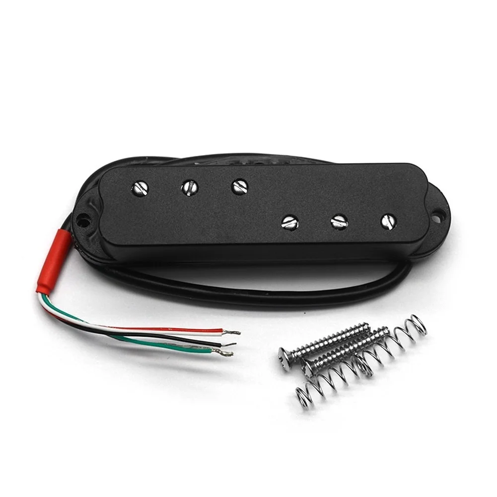 Mini Humbucker Pickup 3+3 Adjustable Pole Pieces 9k Ohm Resistance ST Single Coil Size For Electric Guitar