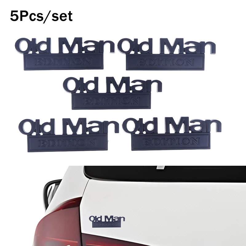 

5 шт., металлические наклейки для автомобиля, значки для украшения двери багажника автомобиля, логотипы старика, автомобильные наклейки, украшение для мотоцикла