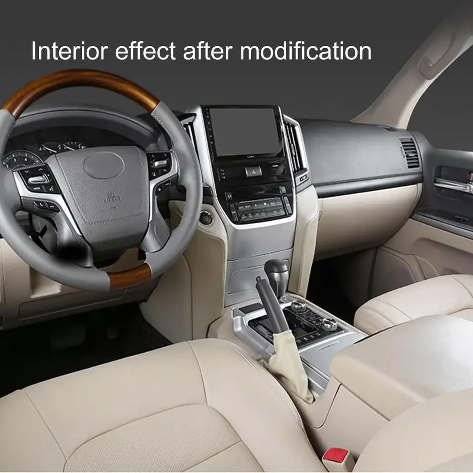 

PP Interior Kit for Lc200 2008-2015 Upgrade 2020 Interior Touch Screen Steering Wheel Gear Panel Radio Air Outlet