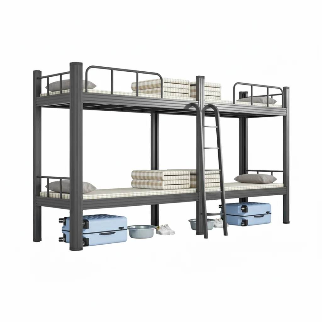 Hot Sale 2026 XINFEIHU Production Kd Structure Dormitory Use Metal Screwless Bunk Bed