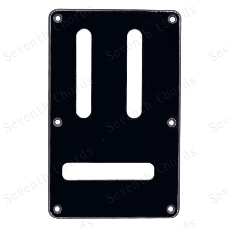 Black Plastic 3 Trough Electric Guitar Pickguard Cavity Cover Wiring Back Plate Accessories