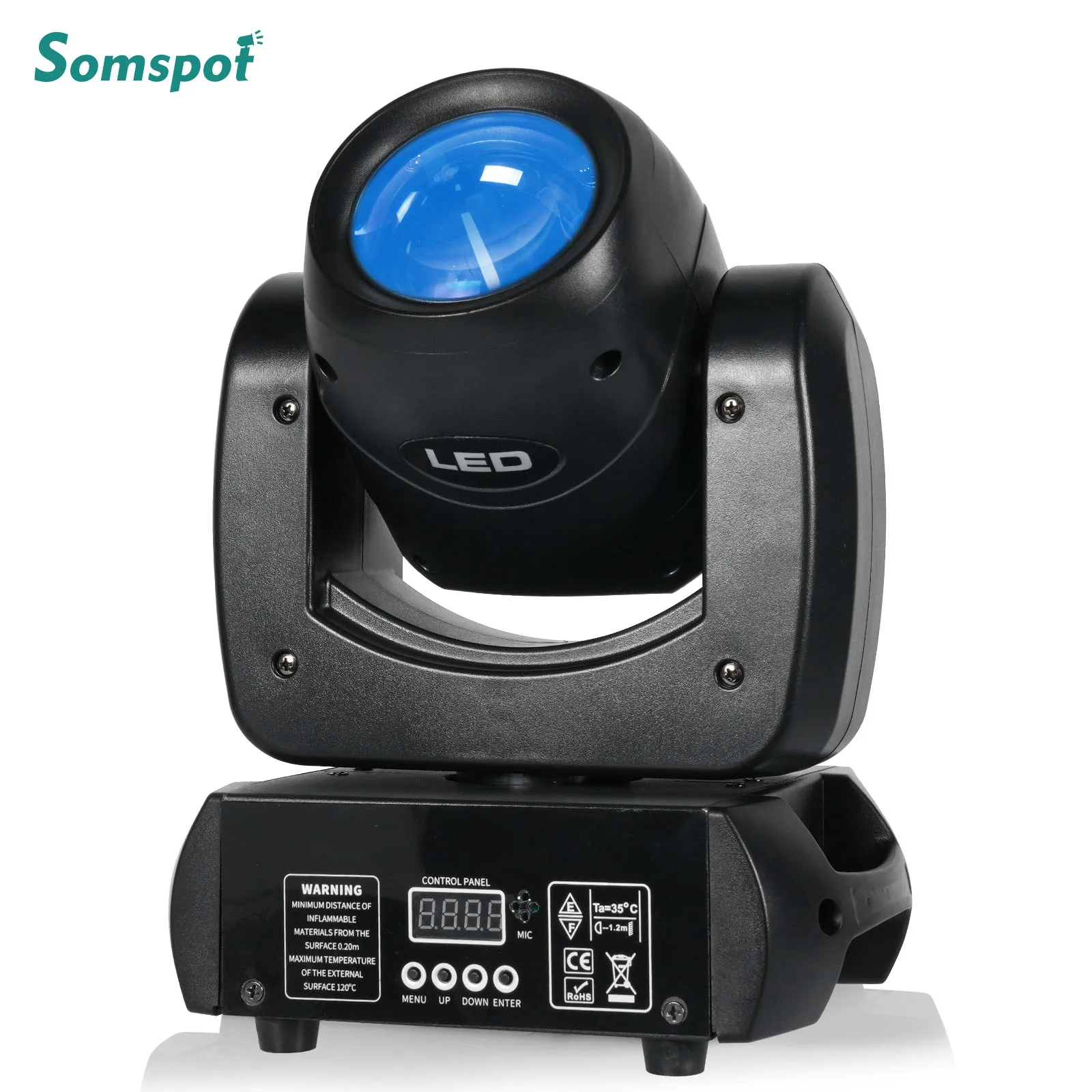 somspot moving head light projector gobo beam stage effect dmx512 dj disco bar boate festa de casamento 100w rgb 01