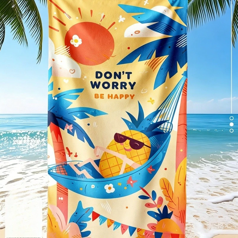 Newest Beach Sand Towel Cute Pineapple Hammock Palm Tree Summer Beach Towel Quick Microfiber Pool Bath Quick Dry Travel Towel