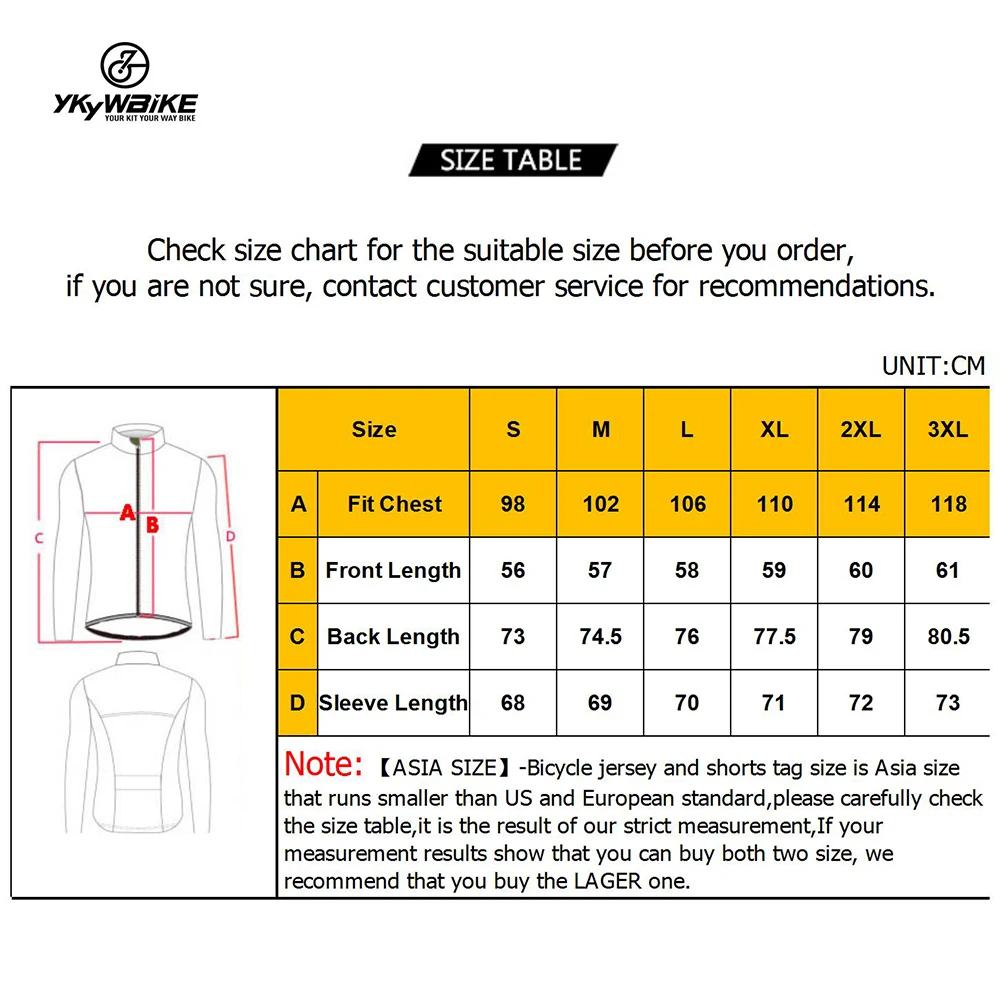 YKYWBIKE Großer Rabatt Winter Herbst Radfahren Jersey Mann Frau Fahrrad Langarm Jacke Thermische Rennrad Kleidung 50% Rabatt – Detail 14